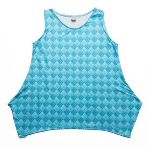 Hula Bay Womens XL 16 Blue Sleeveless Tank‎ Top Swing Tunic